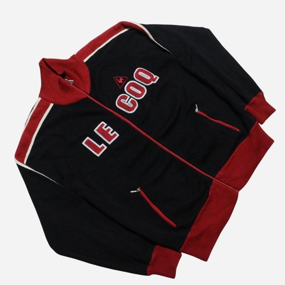 Mens Vintage 90s/00 Le Coq Sportif Sportswear Streetwear Wool Blend Track Jacket